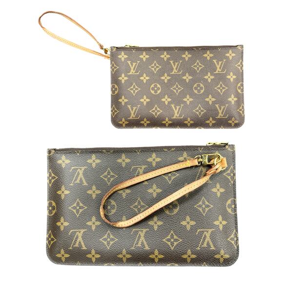 Louis Vuitton Neverfull MM Monogram with Pouchette in Rose Beige - Picture 6 of 8